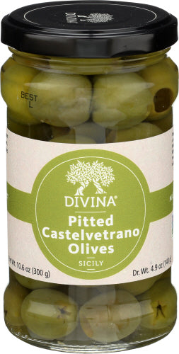 Divina – Olive Castelvetrano Pitted, 4.4 Oz | Pack of 6