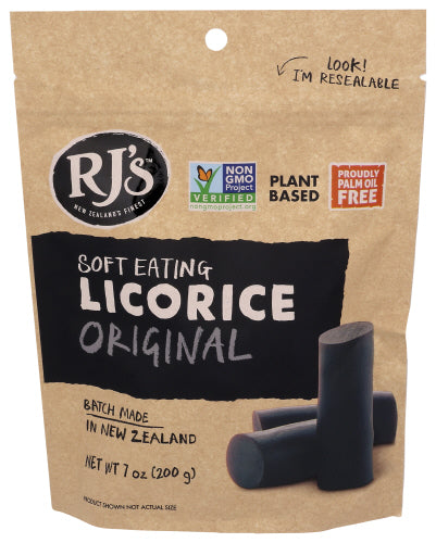 RJ’s Licorice – Black Soft Natural 7 Oz – Pack Of 8