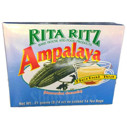 Rita Ritz – Ampalaya Herbal Tea – No Caffeine, No Preservatives, All Natural – 14 Tea Bags – 21 G