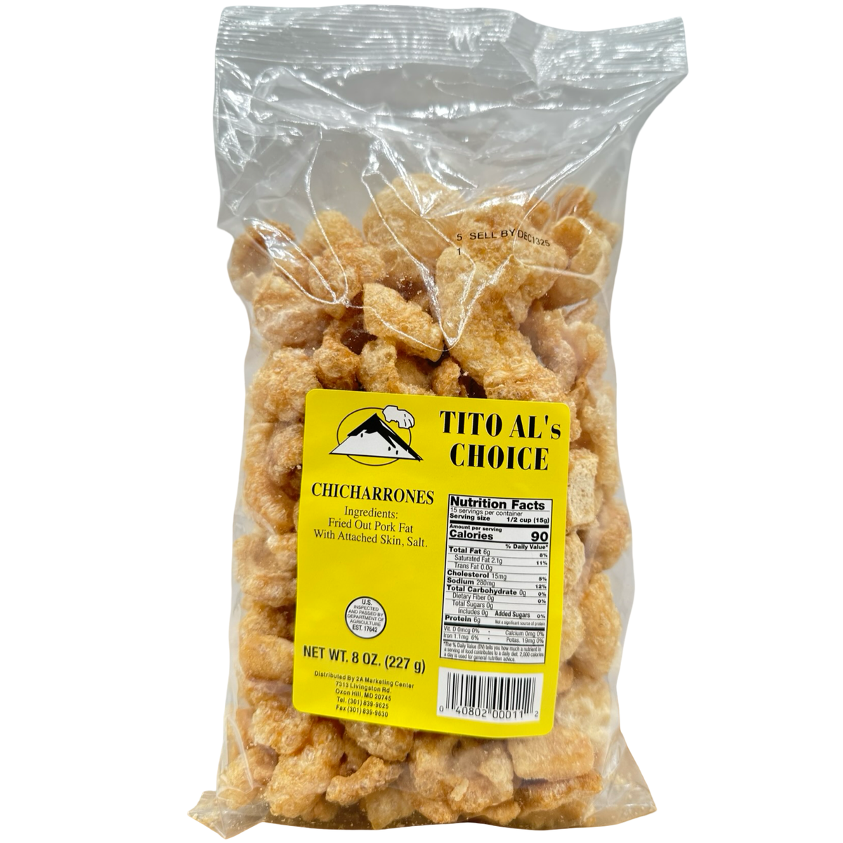 TITO AL’S Choice – Pork Cracklings (Chicharrones) – 8 OZ