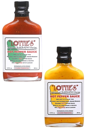 Lottie’s Barbados Yellow & Red Hot Pepper Sauces Set