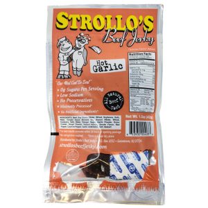 Strollo’s Hot Garlic Beef Jerky- 1.5oz