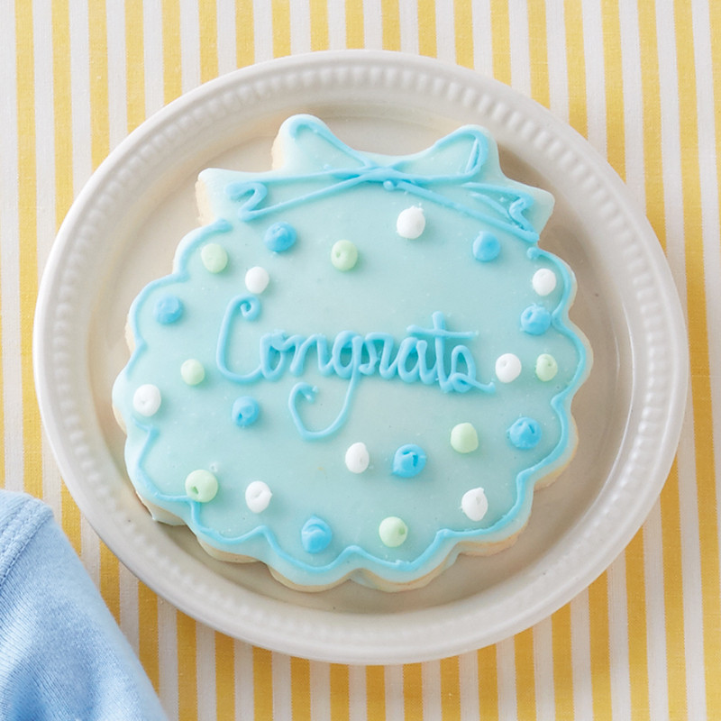 Deerfields Bakery Blue Congrats Cookie Add-on