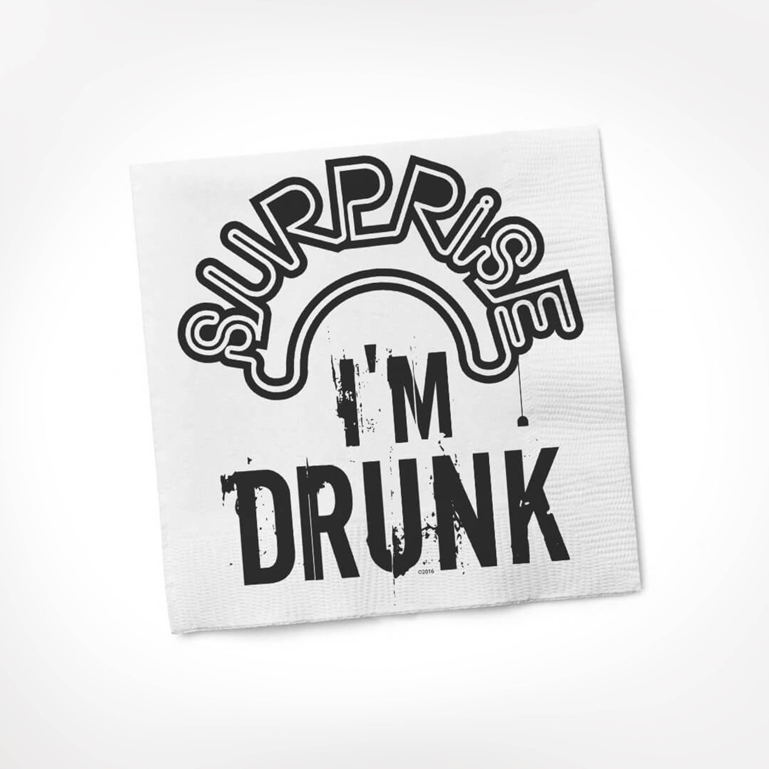 Twisted Wares – Surprise I’m Drunk COCKTAIL NAPKIN