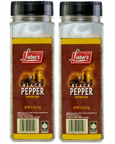 Lieber’s Ground Black Pepper, Kosher for Passover, 11 oz (Pack of 2)