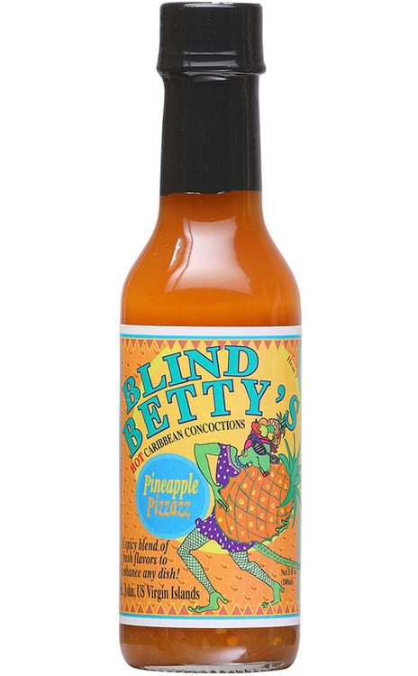 Blind Betty’s Tropical Pineapple Pizzazz Hot Sauce, 5oz.