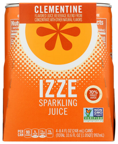 Izze Beverage – Juice 4Pk Sparkling Clementine 33.6 Fo – (Pack of 6)
