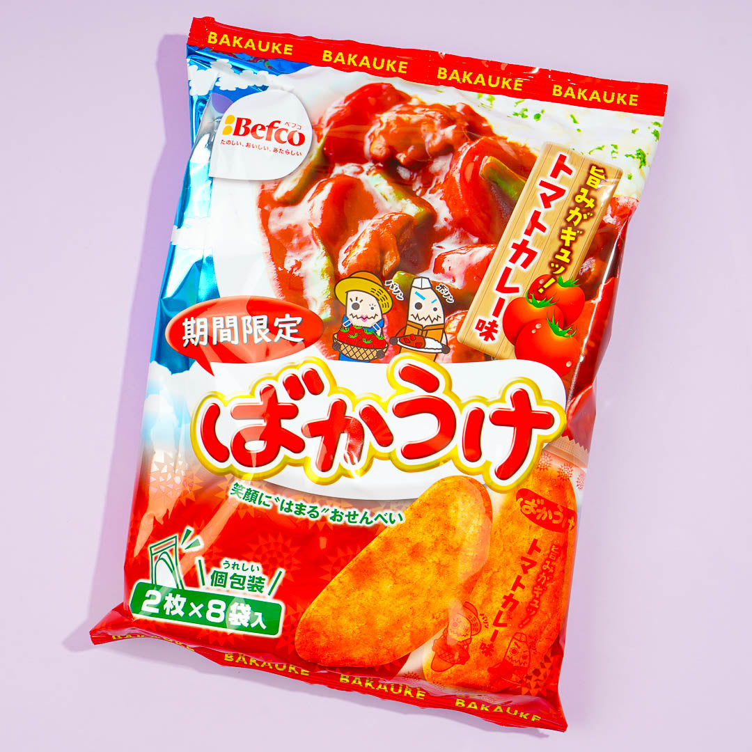 Kuriyama Beika Bakauke Rice Crackers – Tomato Curry