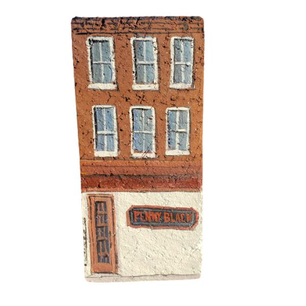 Linda Amtmann Hand Painted Brick – Penny Black