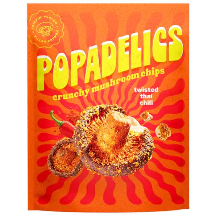 Popadelics – Crunchy Mushroom Chips, 1.4oz | Multiple Flavors