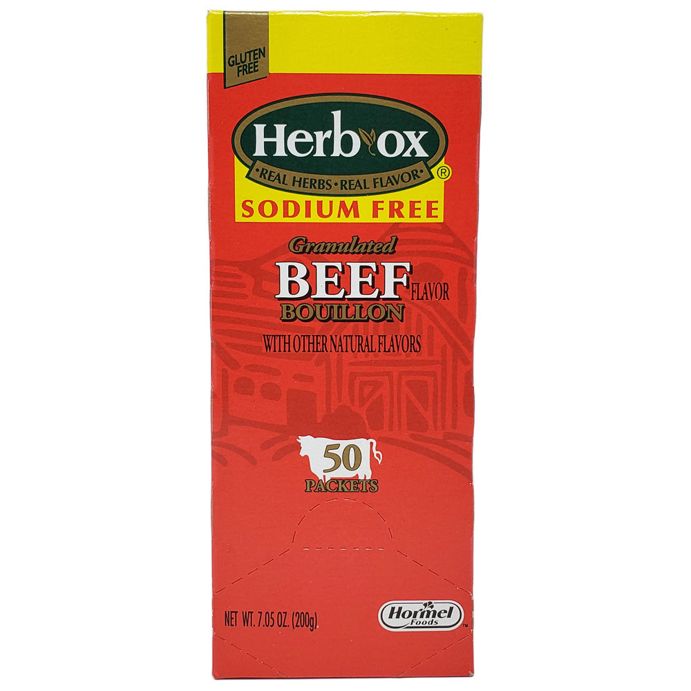 Herb-Ox Beef Bouillon-50 packets – Sodium Free-7.05 oz.
