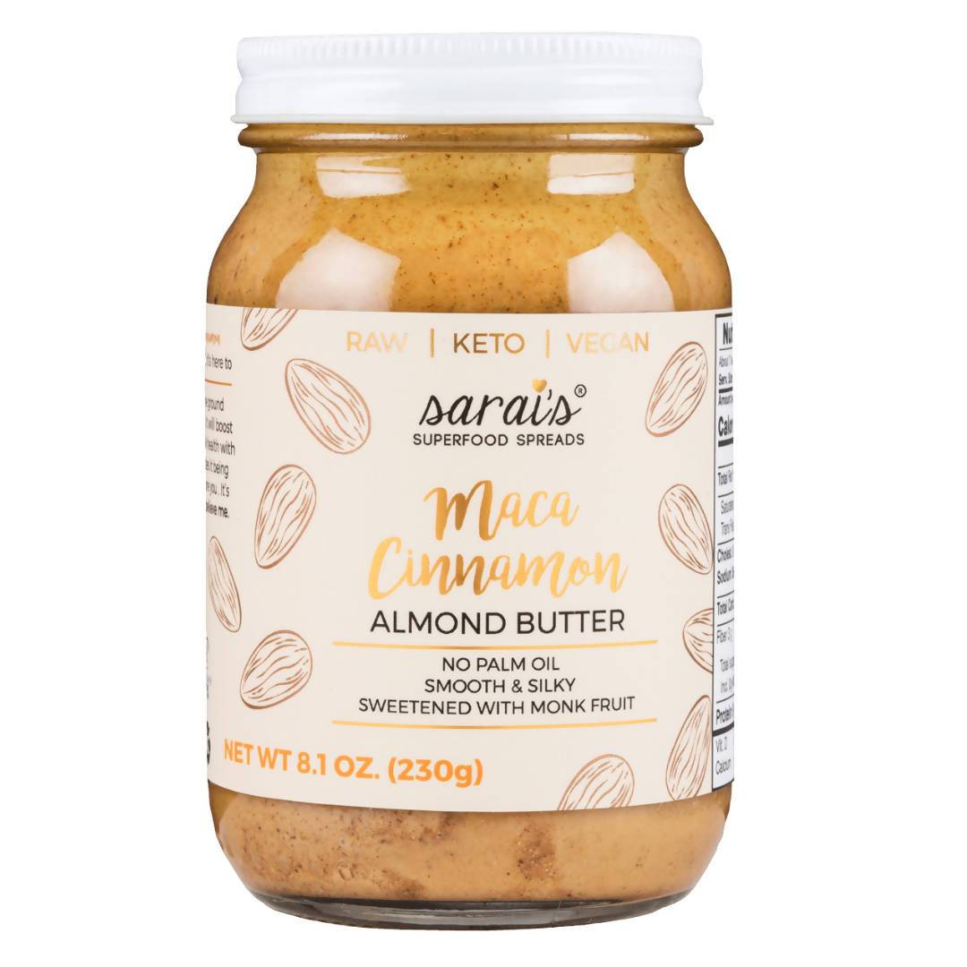 Maca Cinnamon Almond Butter Jars – 24 x 12oz