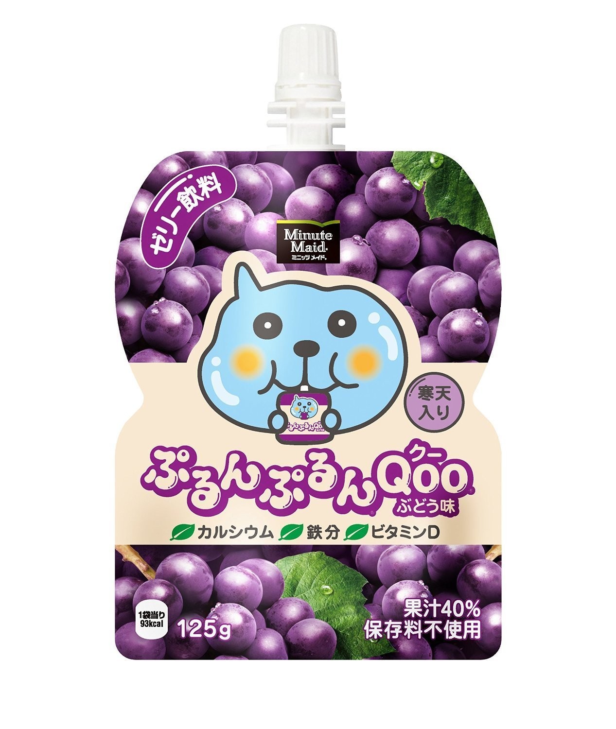 Coca-Cola “Purun Purun Qoo, Grape flavor” Minute Maid Jelly Drink, 125g