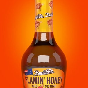Bunsters Flamin Honey Hot Sauce, 5oz.