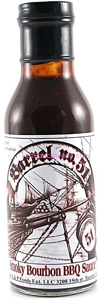 BARREL 51 SMOKY BOURBON BBQ SAUCE, 12oz.