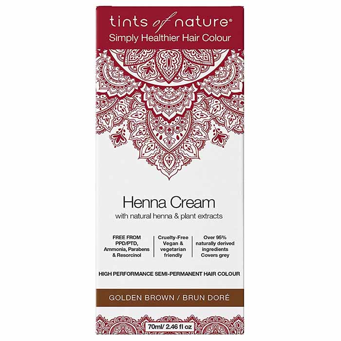 Tints of Nature – Semi-Permanent Golden Brown Hair Dye Henna Cream, 2.