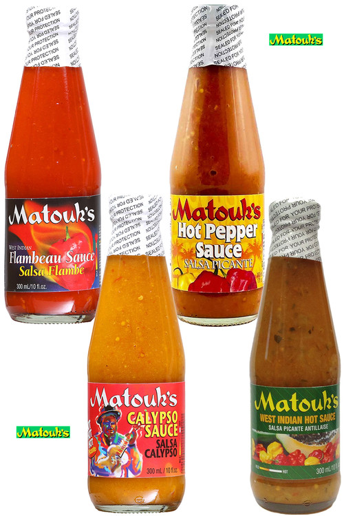 Matouk’s West Indian Hot Sauces 4 Pack, 4/10oz.