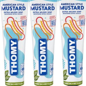 Thomy Mustard in a Tube, Squeeze Mustard, (Pack of 3)