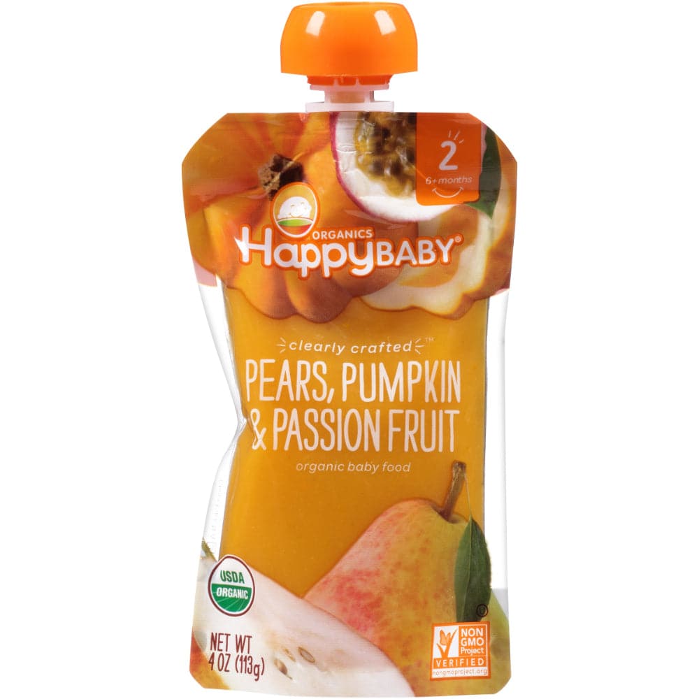 Happy Baby – Organics Stage 2 Pears, Pumpkin & Passion Fruit