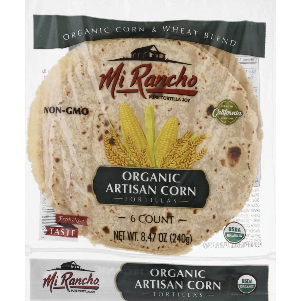 Mi Rancho – Organic Artisan Corn Tortillas, 6 Count, 8.4 Oz