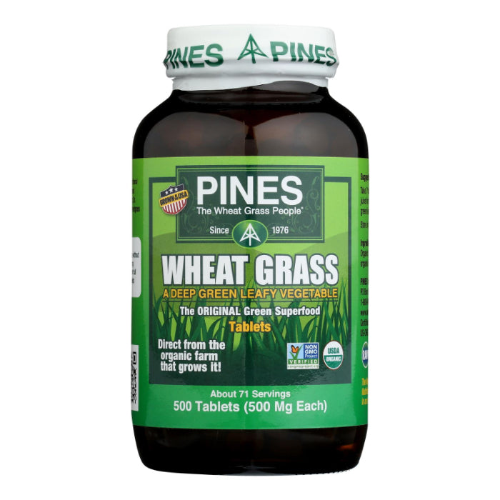 Pines Wheat Grass Organic 500 TB – Pack of 1