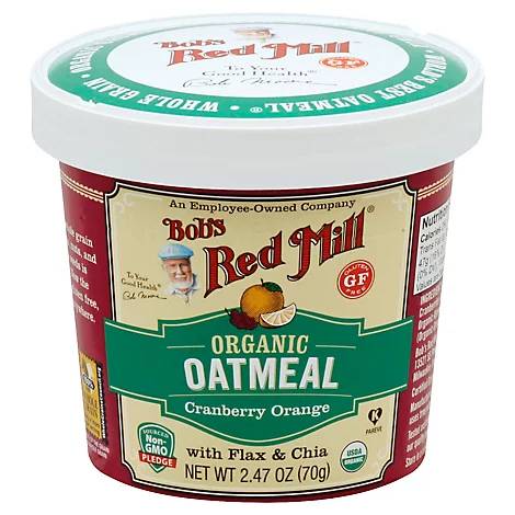 Bob’s Red Mill Organic Oatmeal Cranberry Orange | Healthy Breakfast
