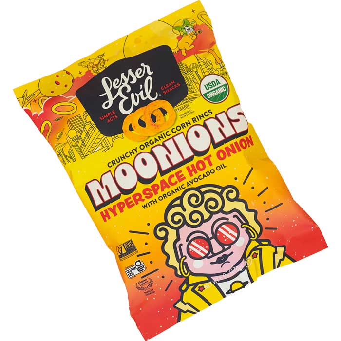 Lesser Evil Moonions: Hyperspace Hot & Intergalactic Onion Snacks, 6oz