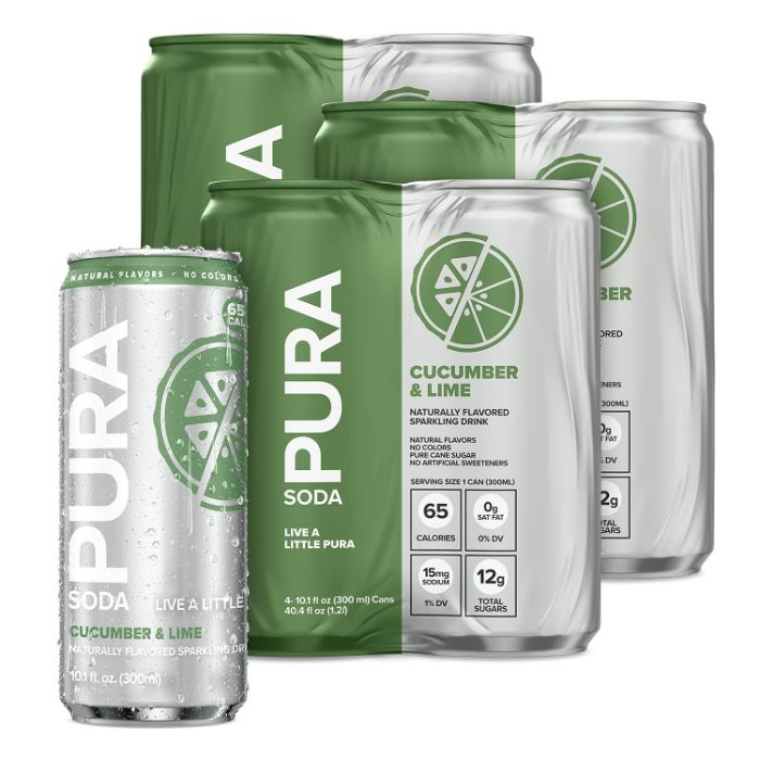 Pura Soda Soda Cucumber Lime 4pk 40.4 Fo – Pack Of 6