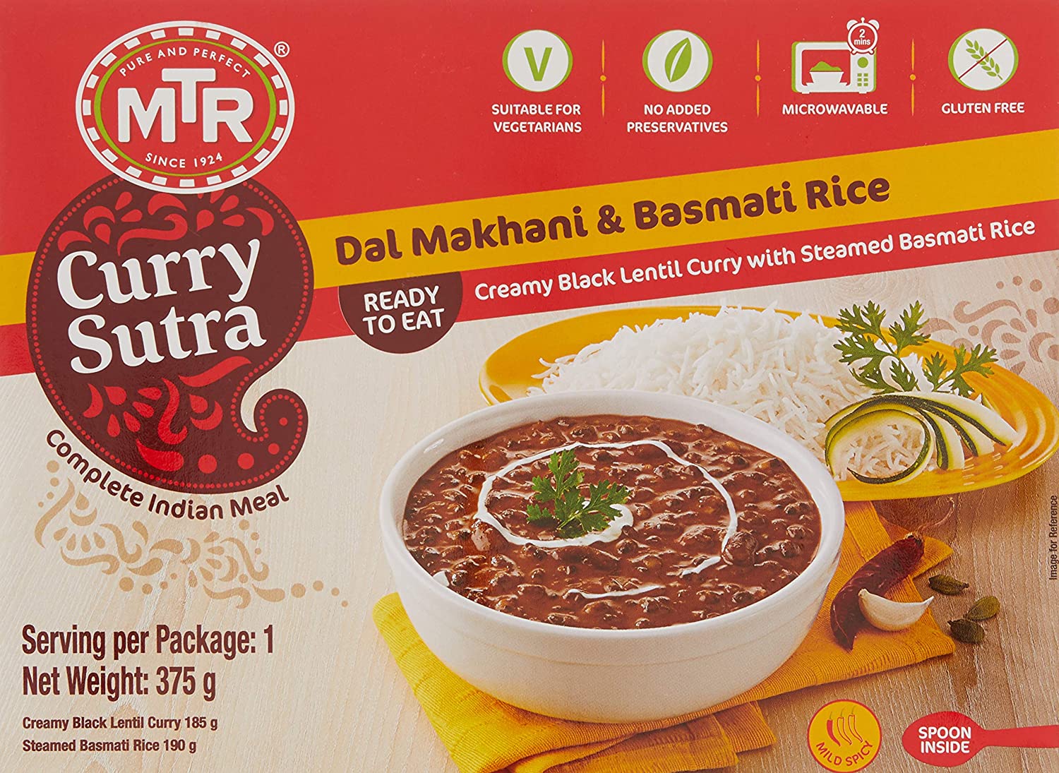 MTR Ready to Eat – Dal Makhani and Basmati Rice 13.22oz(375g)