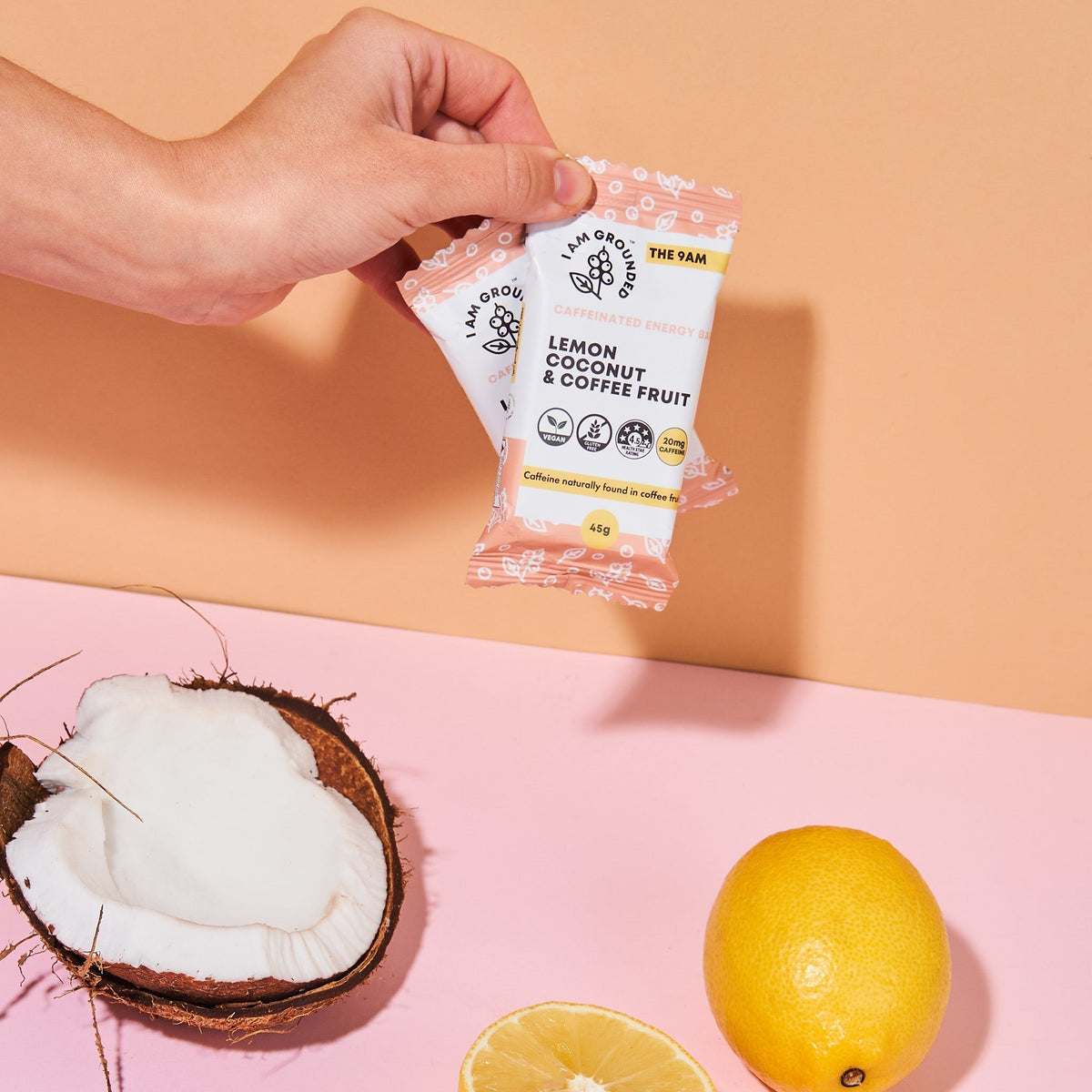 I Am Grounded THE 9AM – Lemon, Coconut & Coffee Fruit Box (V) (GF) – 6 Boxes x 10 Pack