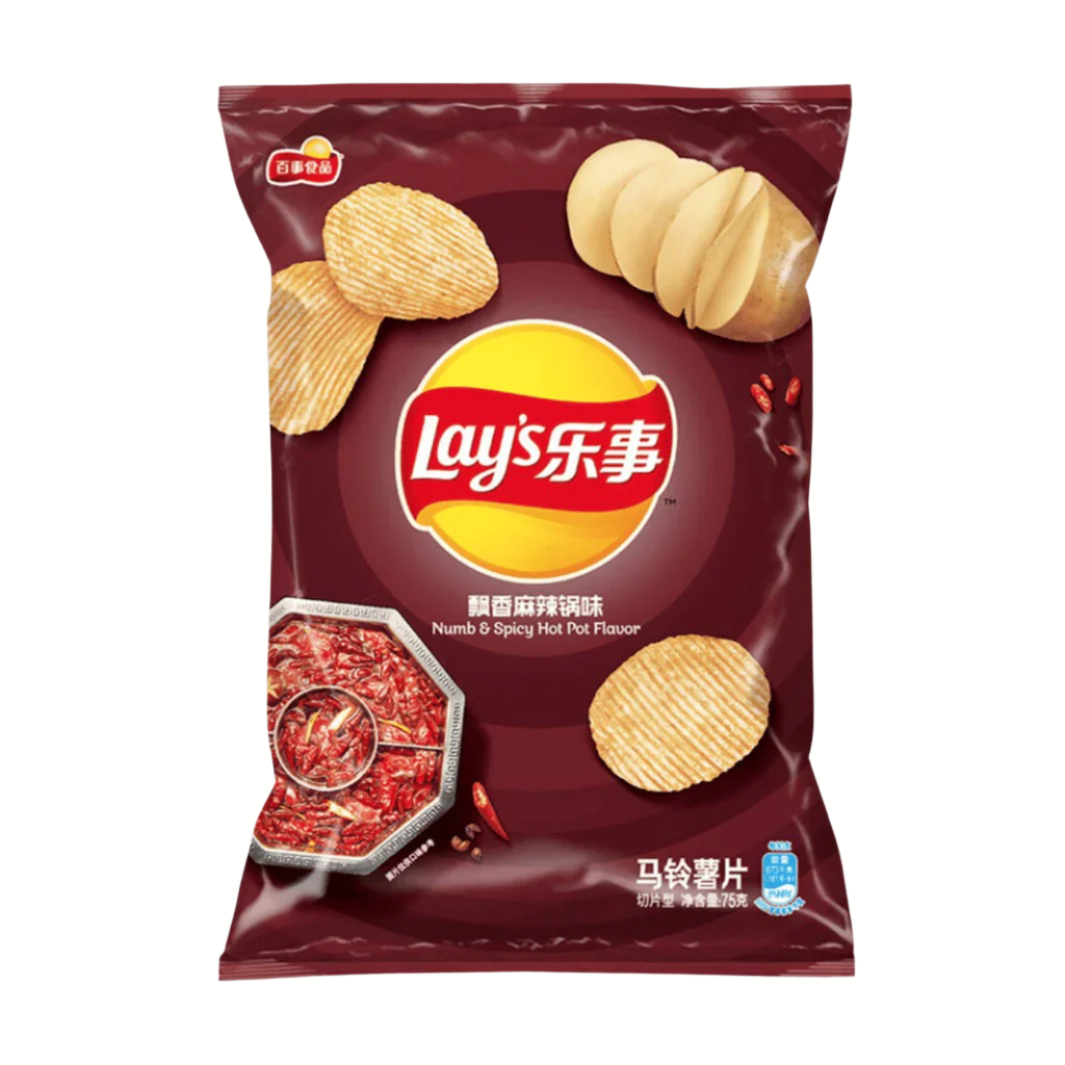 Lays Numb and Spicy – 70g CHINA (Case of 12)