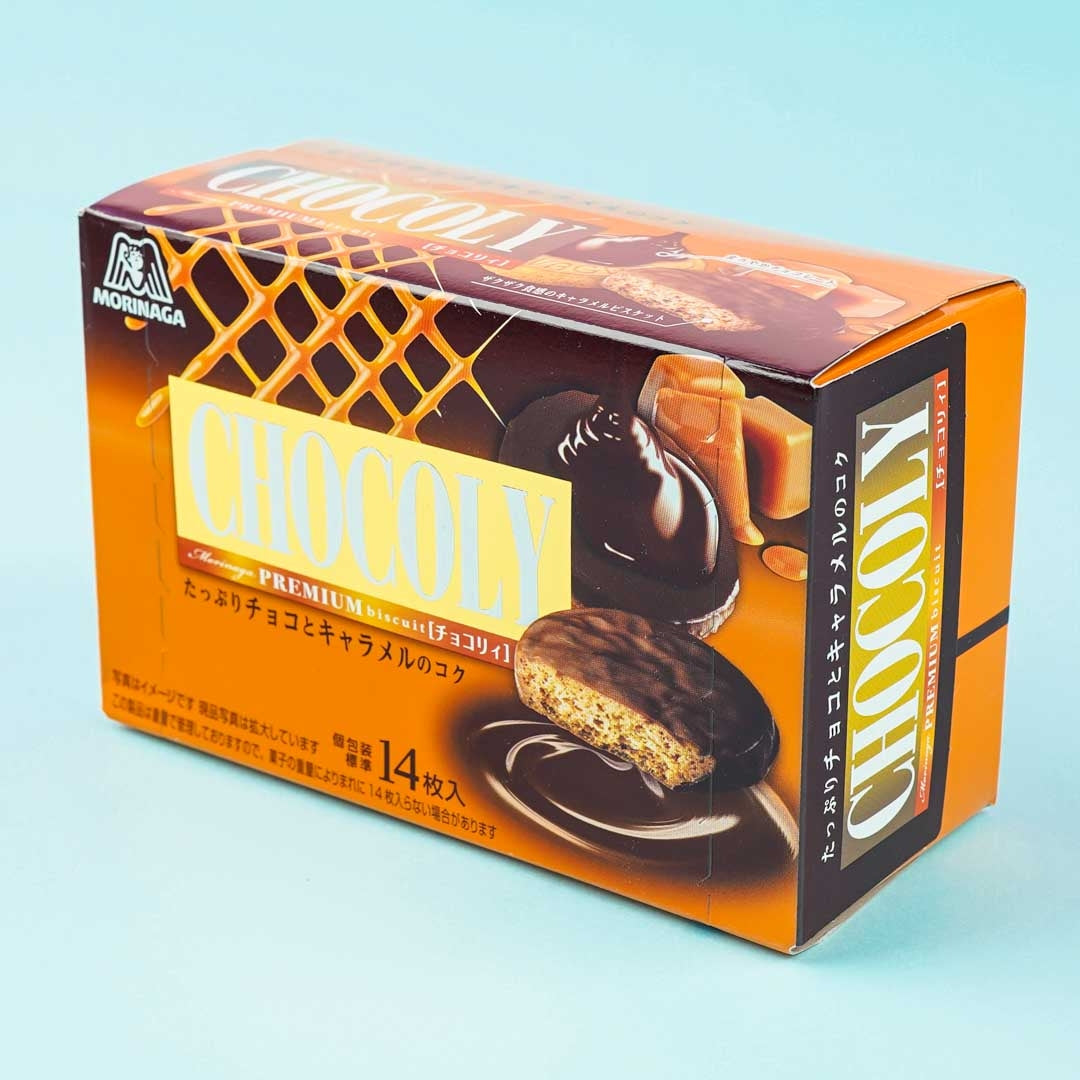 Morinaga Chocoly Premium Biscuit – Chocolate & Caramel