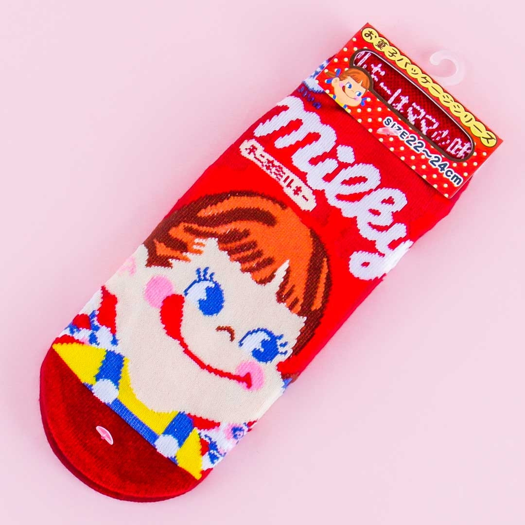 Milky Grinning Peko-Chan Socks
