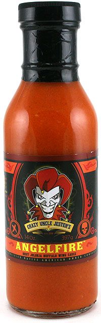 Crazy Uncle Jester’s Angelfire Bhut Jolokia Buffalo Wing Sauce, 14oz.