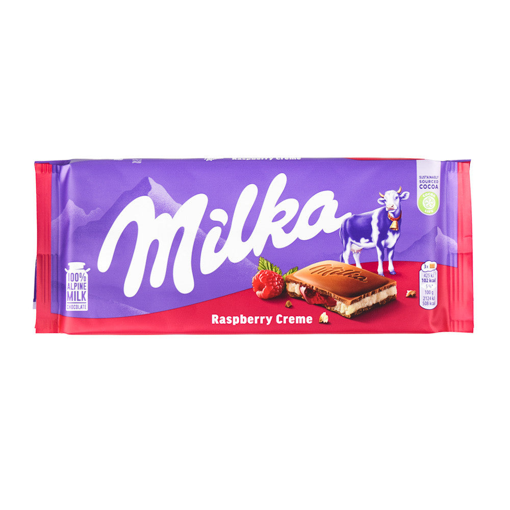 Milka Raspberry Creme Bar – 100g