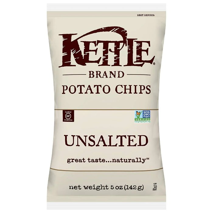 Kettle Foods – Chip Potato No Salt 5 Oz – Pack Of 15
