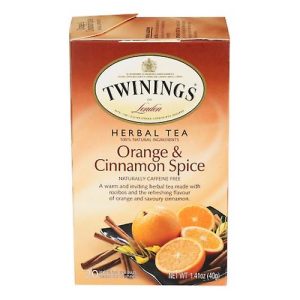 Twinings – Herbal Orange Cinnamon Spice Tea, 20 Bags | Pack of 6