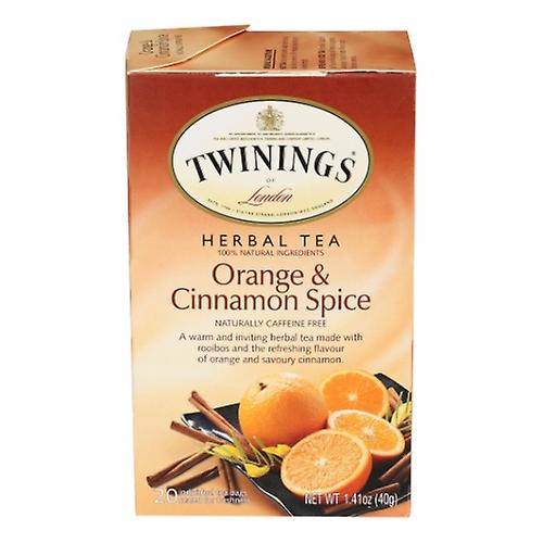 Twinings – Herbal Orange Cinnamon Spice Tea, 20 Bags | Pack of 6