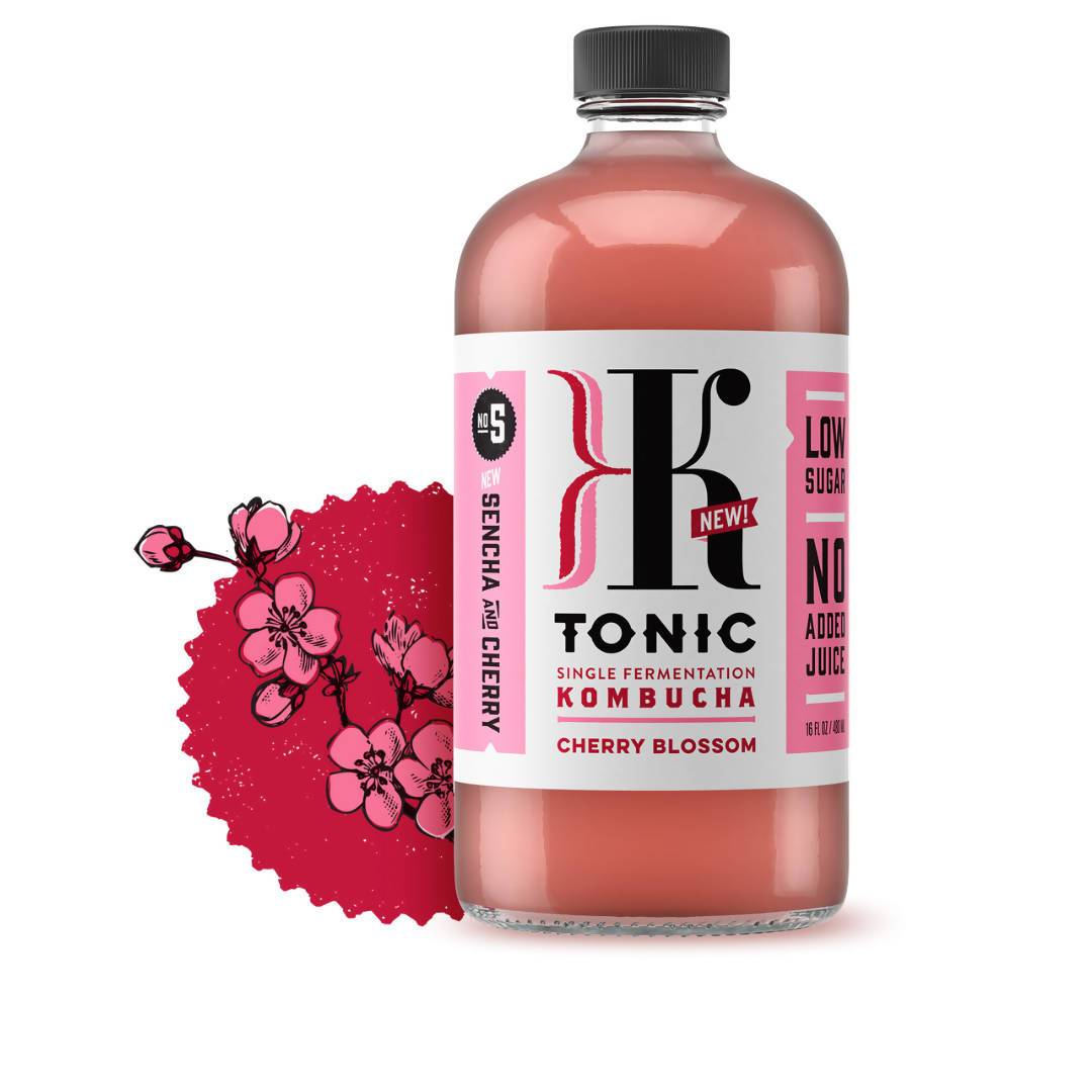 Cherry Blossom Kombucha Bottles – 12 x 16oz