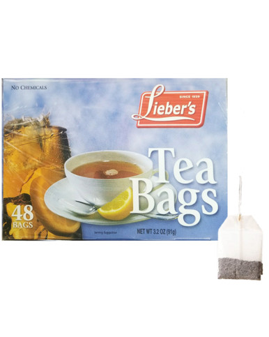 Lieber’s Tea Bags, Kosher for Passover, 48 Count