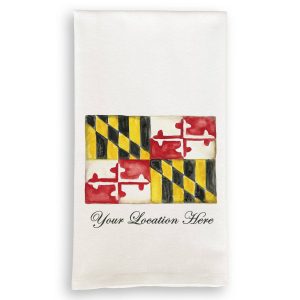 French Graffiti – Maryland Flag Baltimore, MD Dishtowel