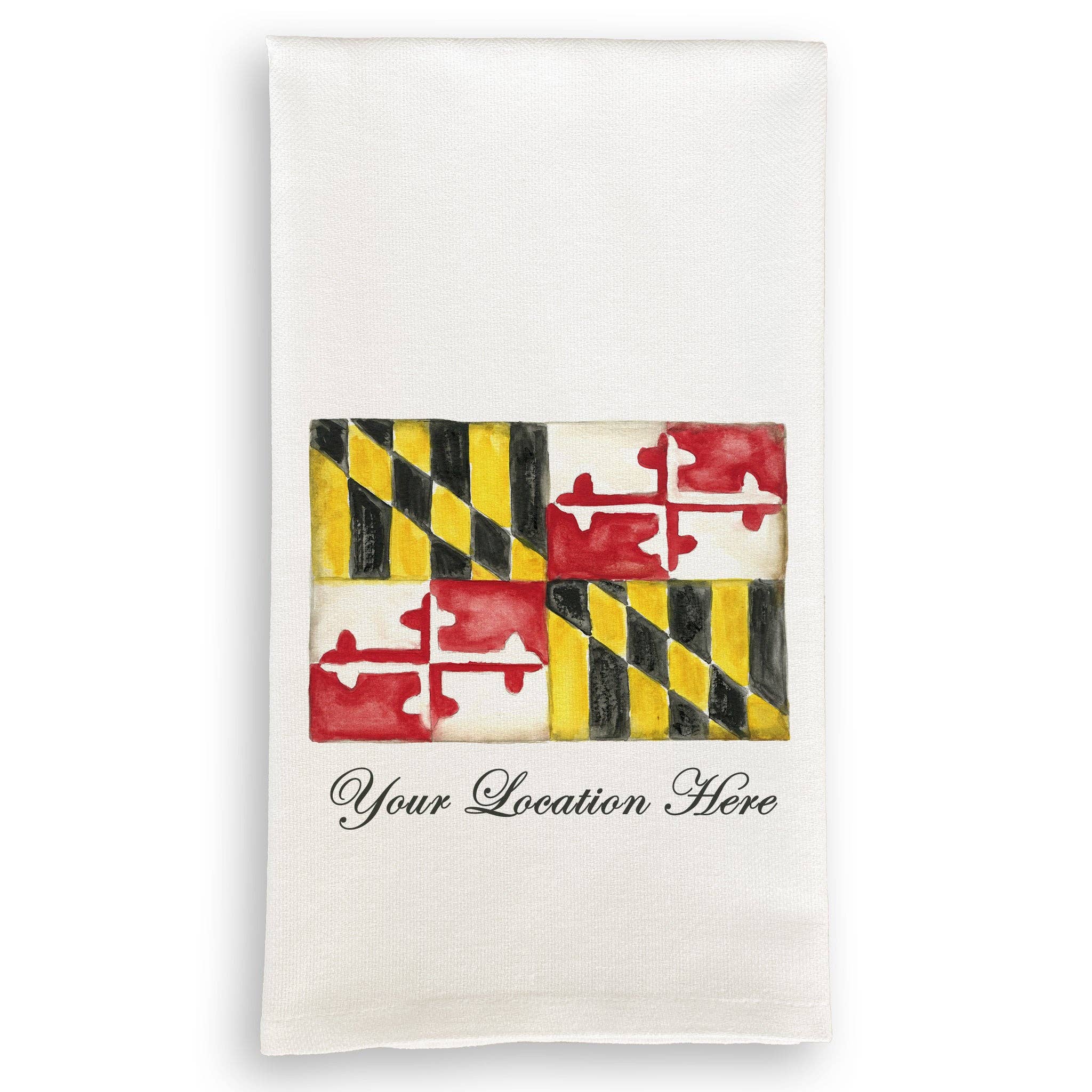 French Graffiti – Maryland Flag Baltimore, MD Dishtowel