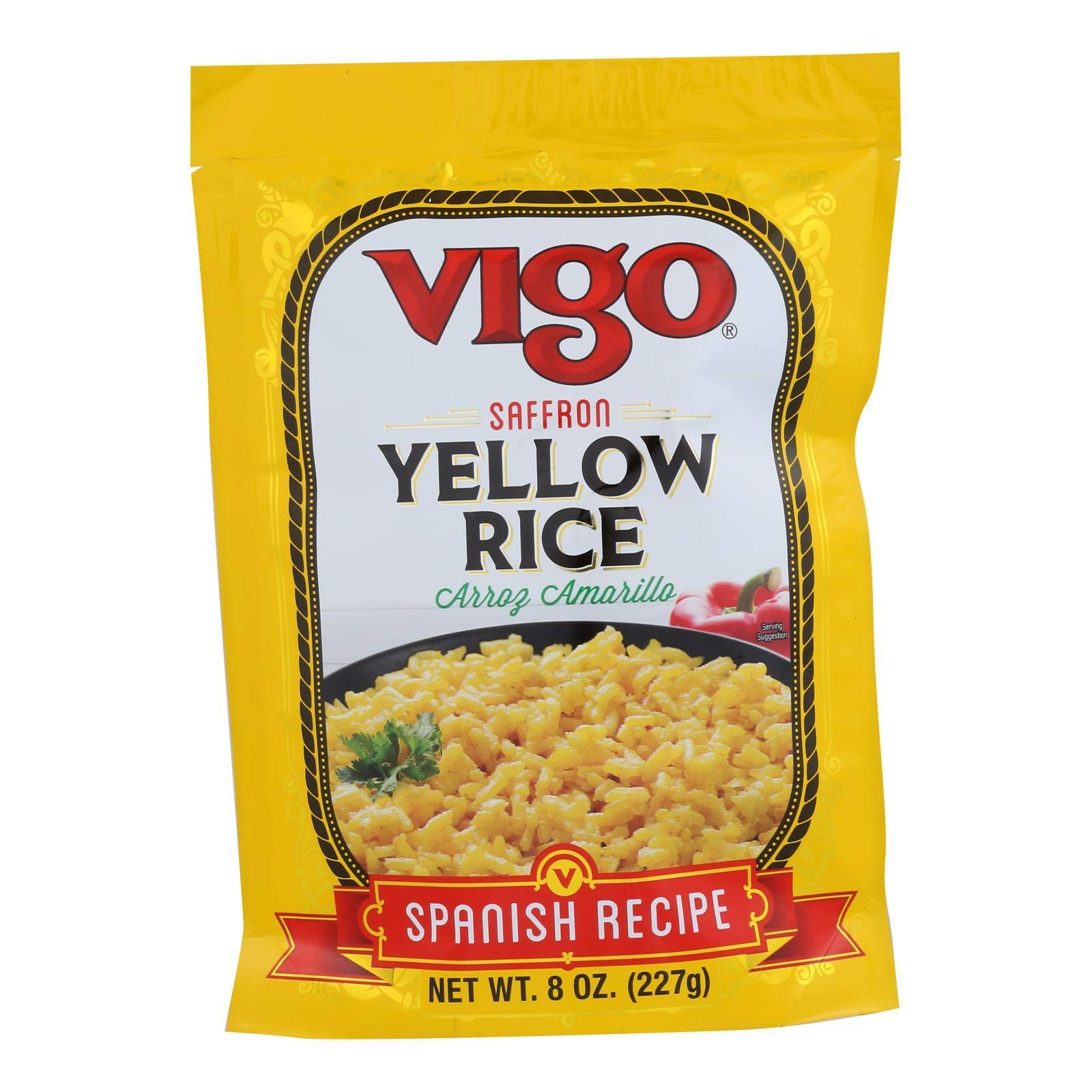 Vigo Rice Yellow Stand Up Bag 8 Oz – Pack Of 6