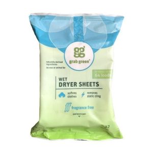Buy Grab Green – Natural Wet Dryer Sheets, Fragrance Free
