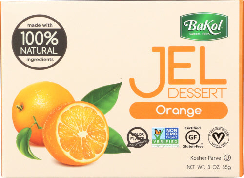 Bakol – Dessert Jell Orange All Natural, 3 oz – Pack of 12
