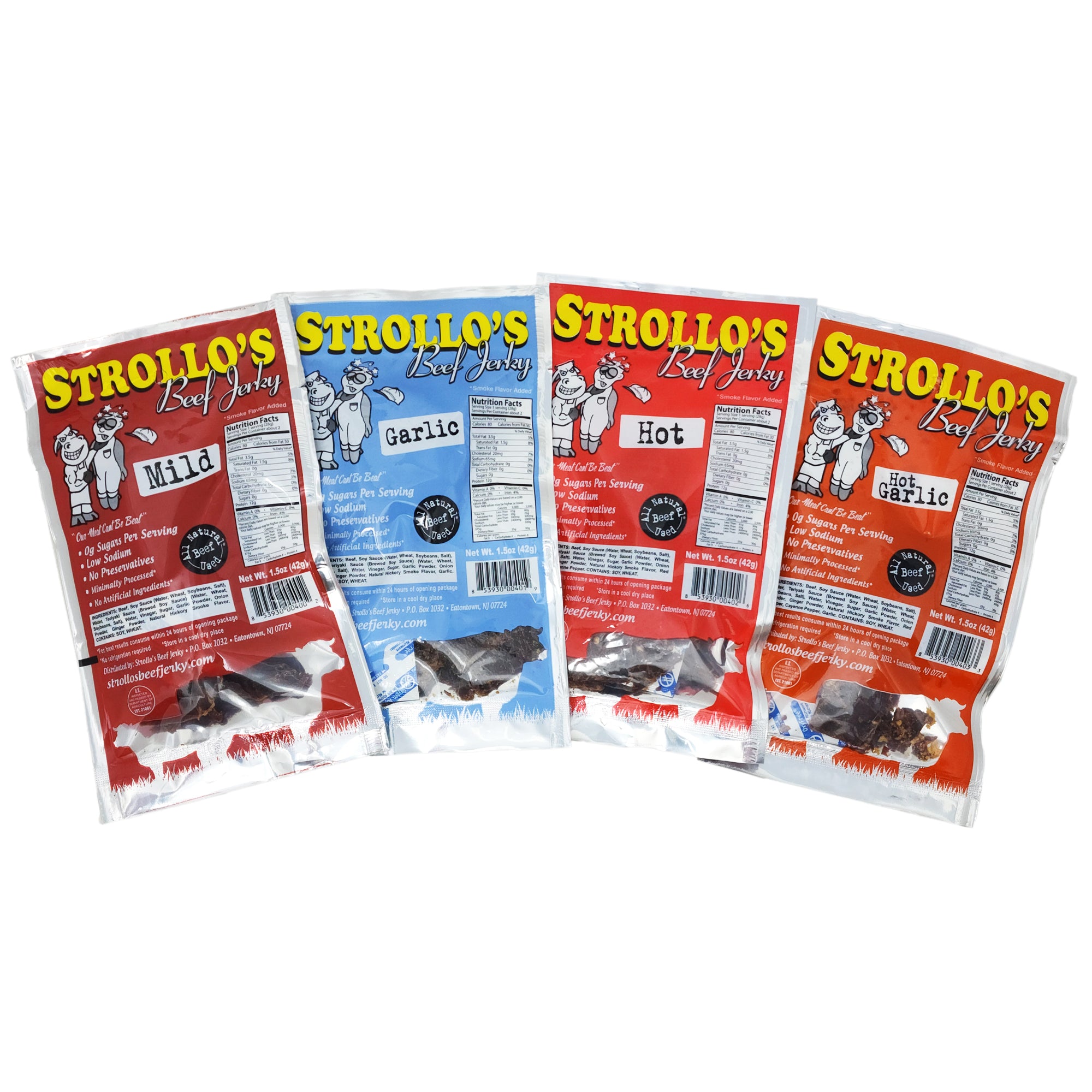 Strollo’s Beef Jerky Variety 4 Pack