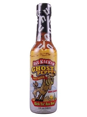 Ass Kickin’ Ghost Pepper Hot Sauce, 5oz.