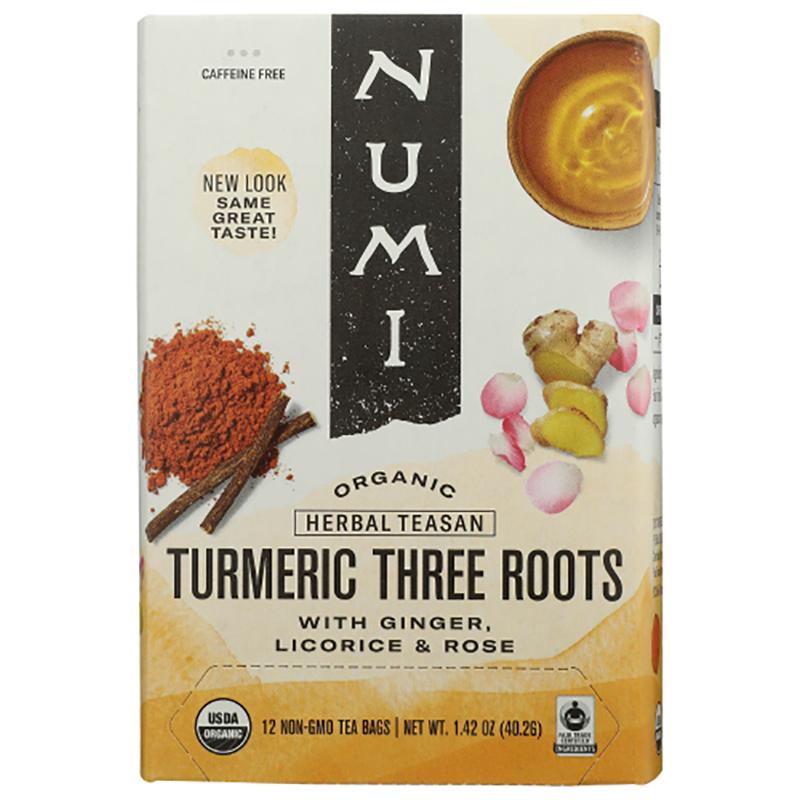 Numi Tea – Turmeric Three Roots, 12 Bags