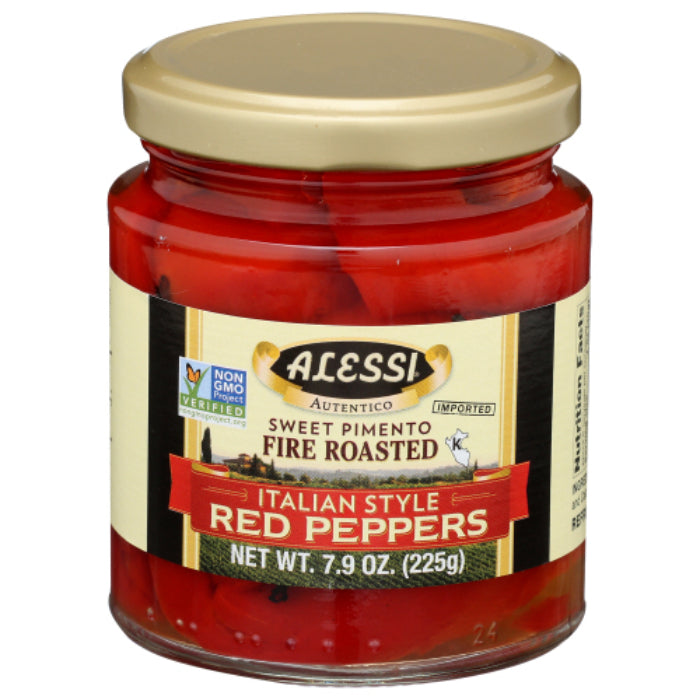 Alessi – Fire Roasted Italian Style Peppers, 7.9 Oz | Pack of 12