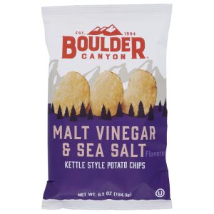 Boulder Canyon – Malt Vinegar & Sea Salt Kettle Style Potato Chips, 6.